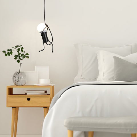 Modern Rustic Stairs Plug in Pendant Wall Light