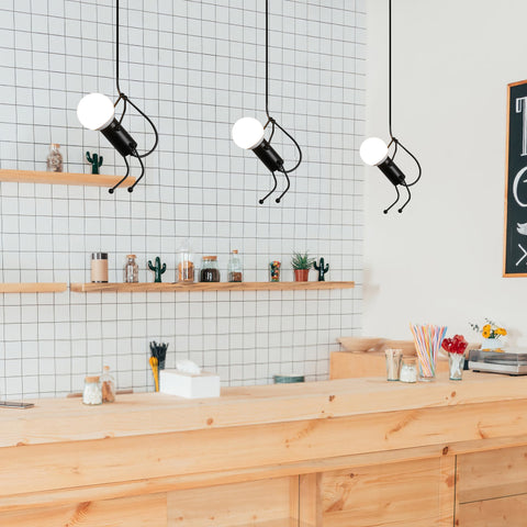 Modern Rustic Stairs Plug in Pendant Wall Light