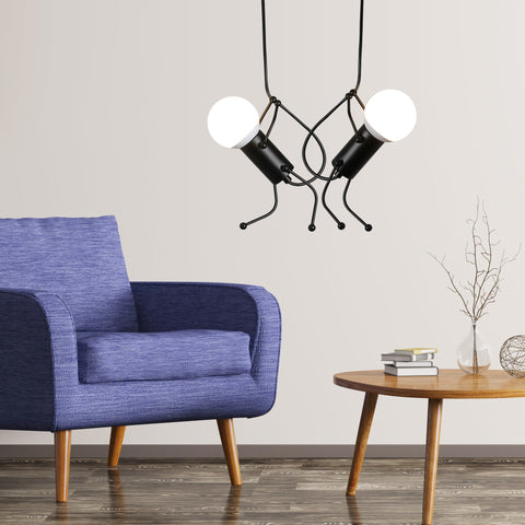Modern Rustic Stairs Plug in Pendant Wall Light