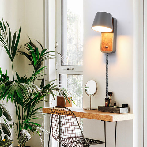 Industrial Wooden Wall Sconce Lighting Fixtures