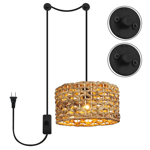 Modern Rattan Bamboo Pendant Light