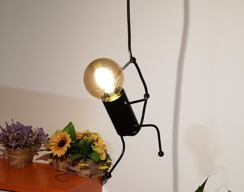 Modern Rustic Stairs Plug in Pendant Wall Light