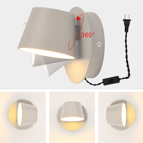 LED Reading Wall Lamp with Switch - Rotating Adjustable