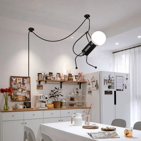 Modern Rustic Stairs Plug in Pendant Wall Light