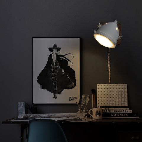 Rotatable LED Indoor Wall Lamp with Wood Base