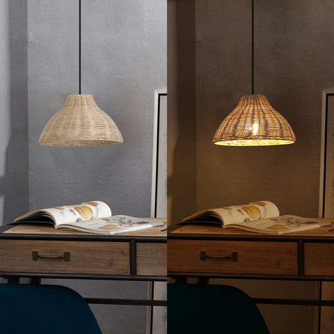 Handmade Rattan Pendant Lights with Switch