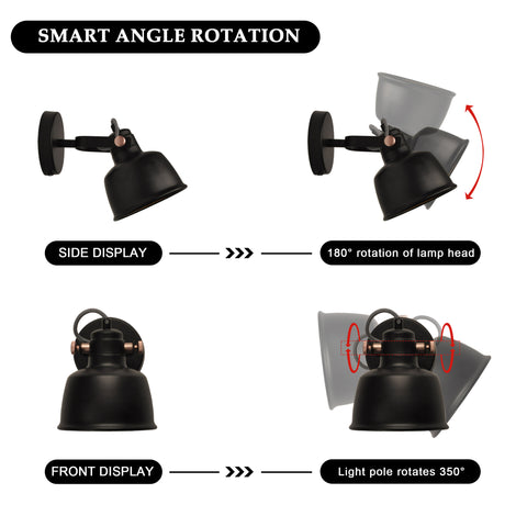 Indoor Reading Night Light Fixture Adjustable Spotlight