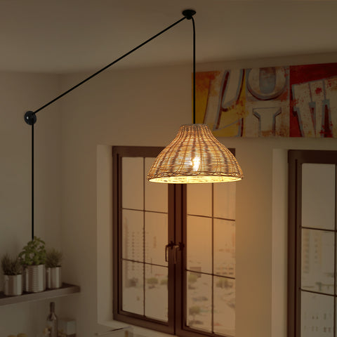 Handmade Rattan Pendant Lights with Switch