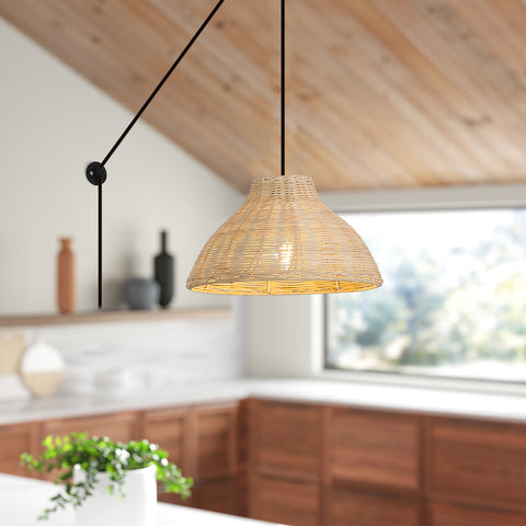 Handmade Rattan Pendant Lights with Switch