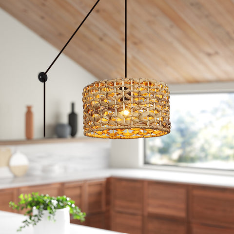Modern Rattan Bamboo Pendant Light
