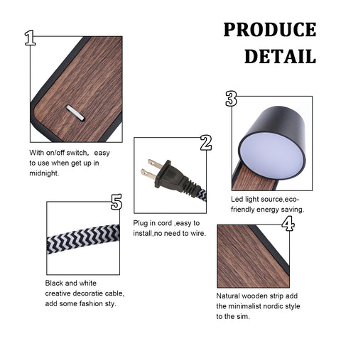 Industrial Wooden Wall Sconce Lighting Fixtures