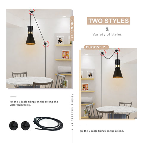 Indoor Retro Metal Pendant Light